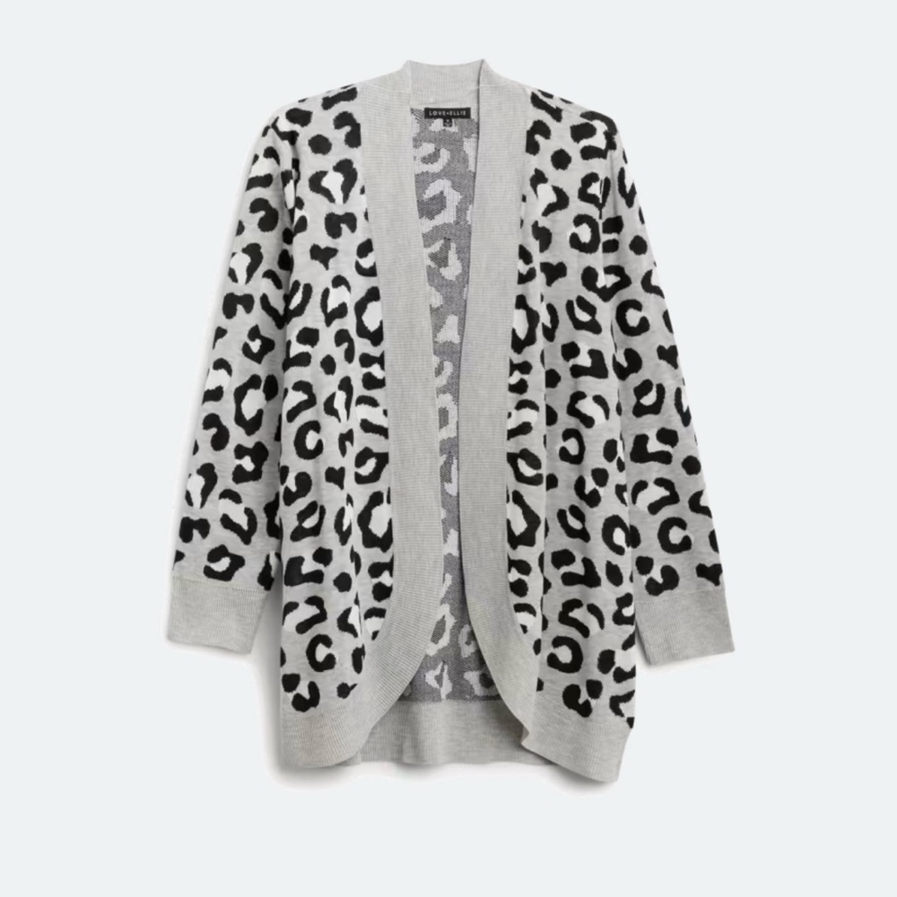 Leopard Print Stitch Fix Open Front Cardigan
